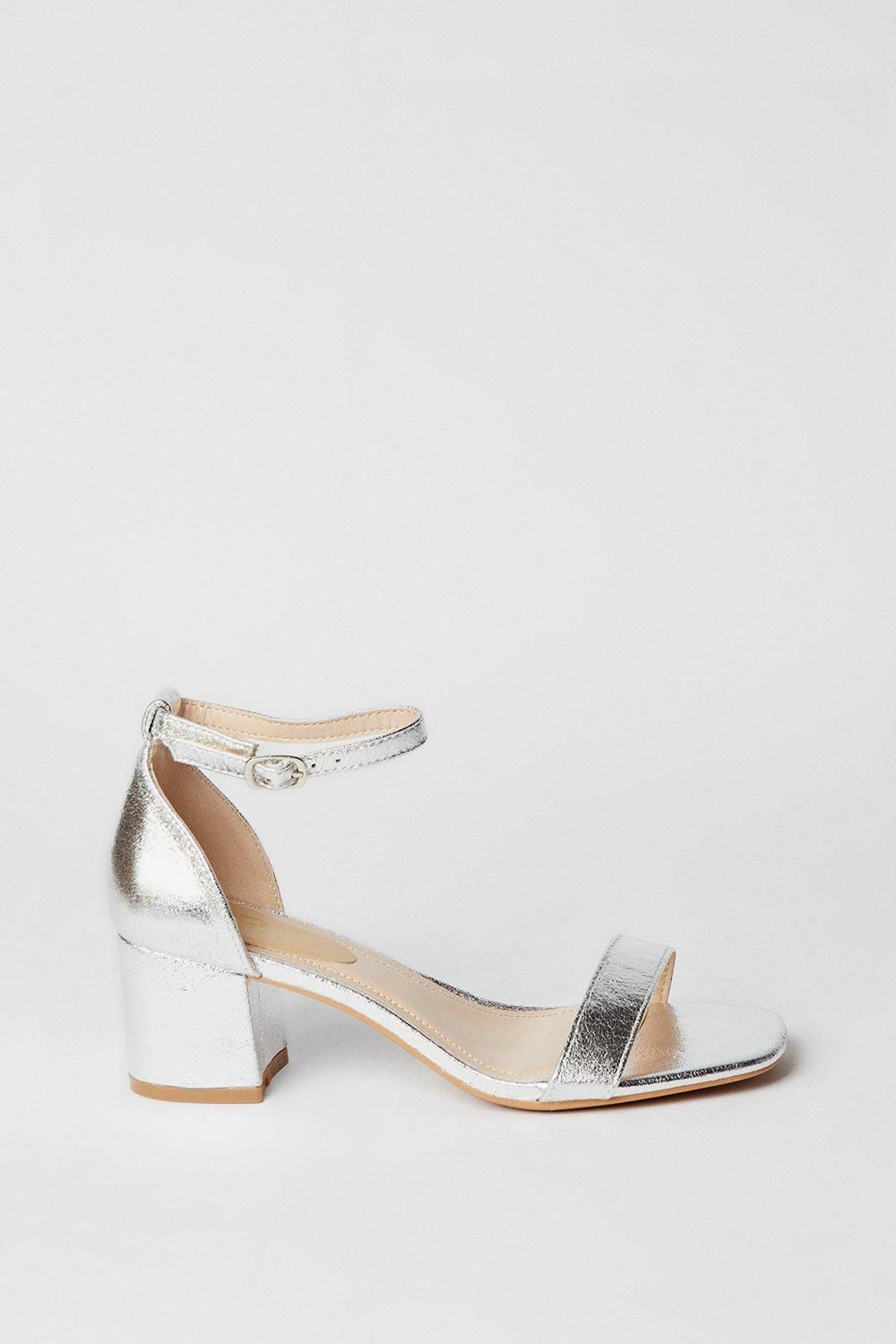 Туфли женские Dorothy Perkins на каблуке, серебряный — фото 2