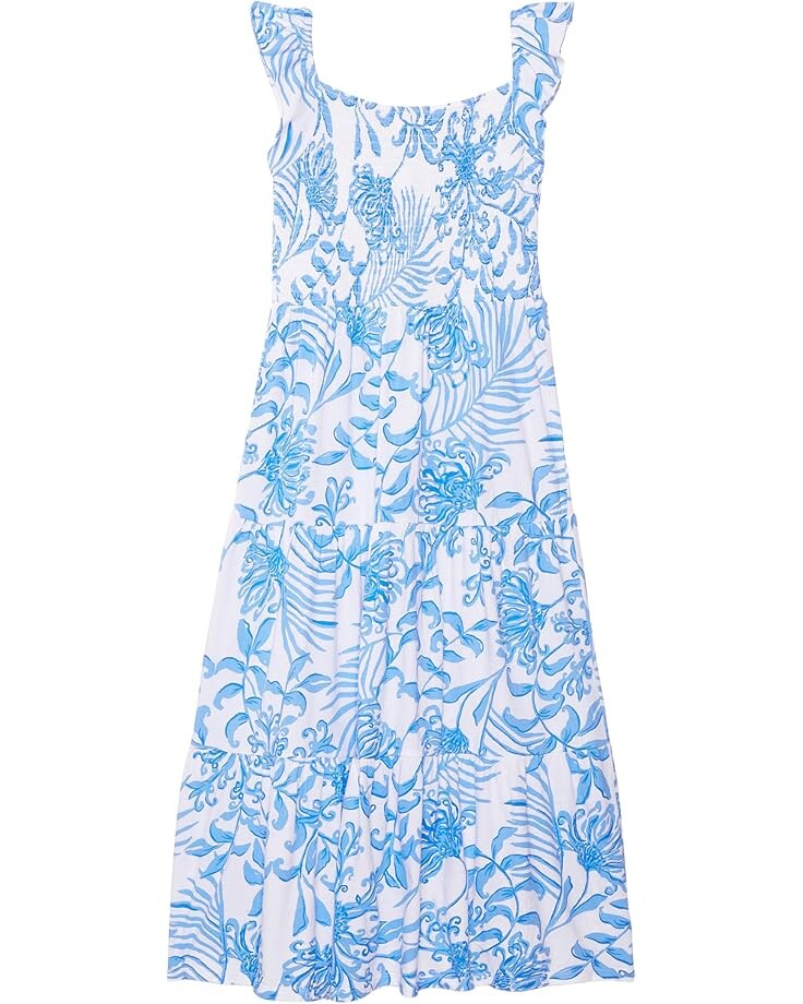 

Платье Lilly Pulitzer Kids Mini Jilly Midi Dress, цвет Resort White Glisten In The Sun