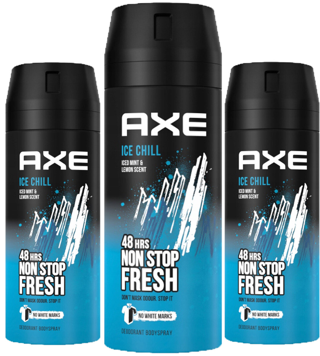 

Axe Ice Chill, Аэрозольный дезодорант, 3x150 мл