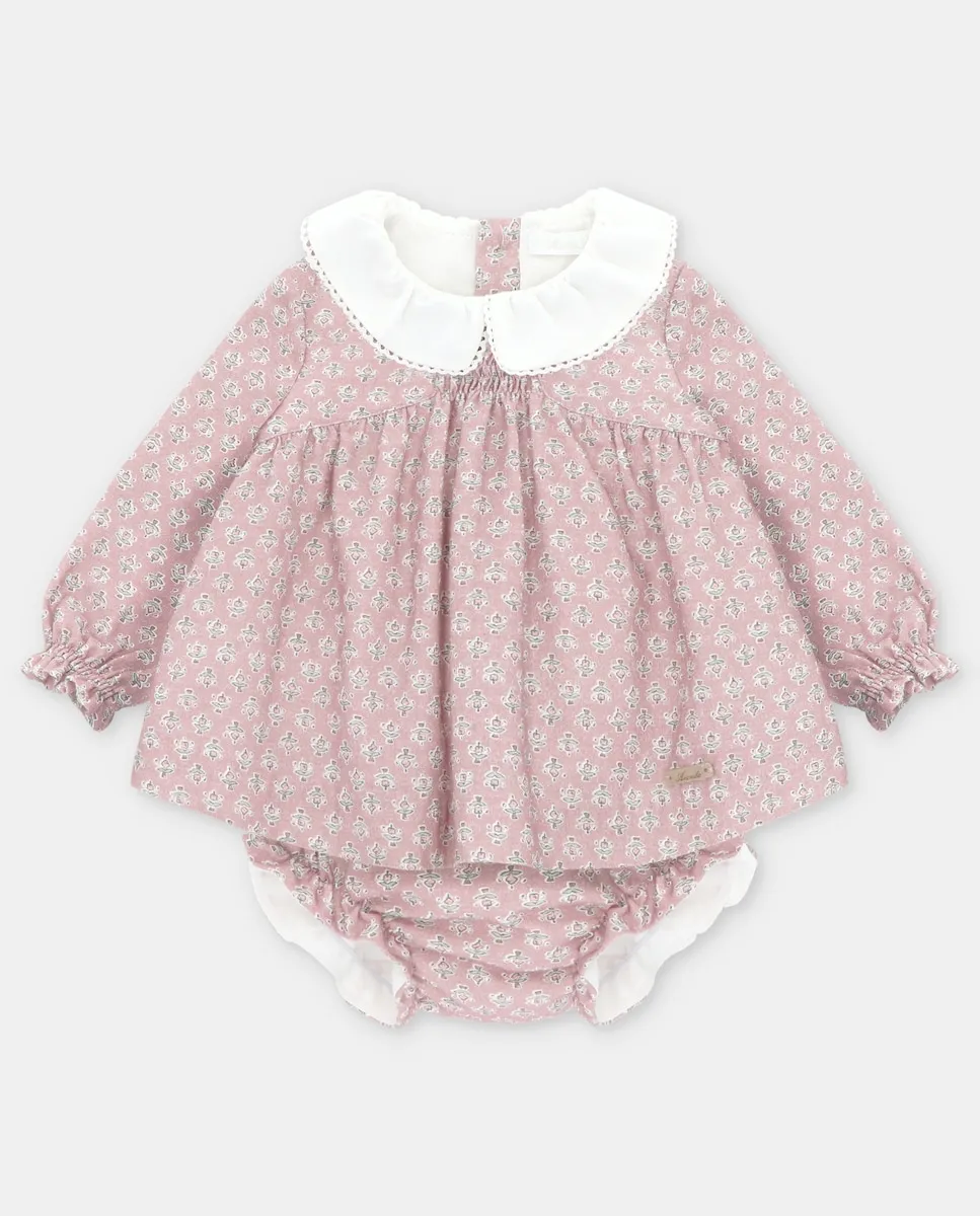 

Комплект для малыша платье и покрывало для подгузника с фантазийным принтом в розовом цвете Martín Aranda