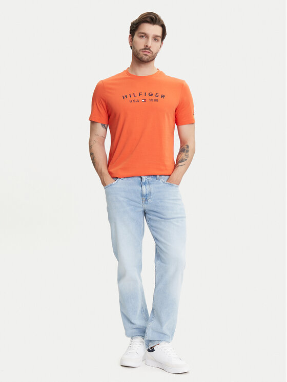 Футболка обычного кроя Fathers Day MW0MW39356 Tommy Hilfiger, оранжевый — фото 2