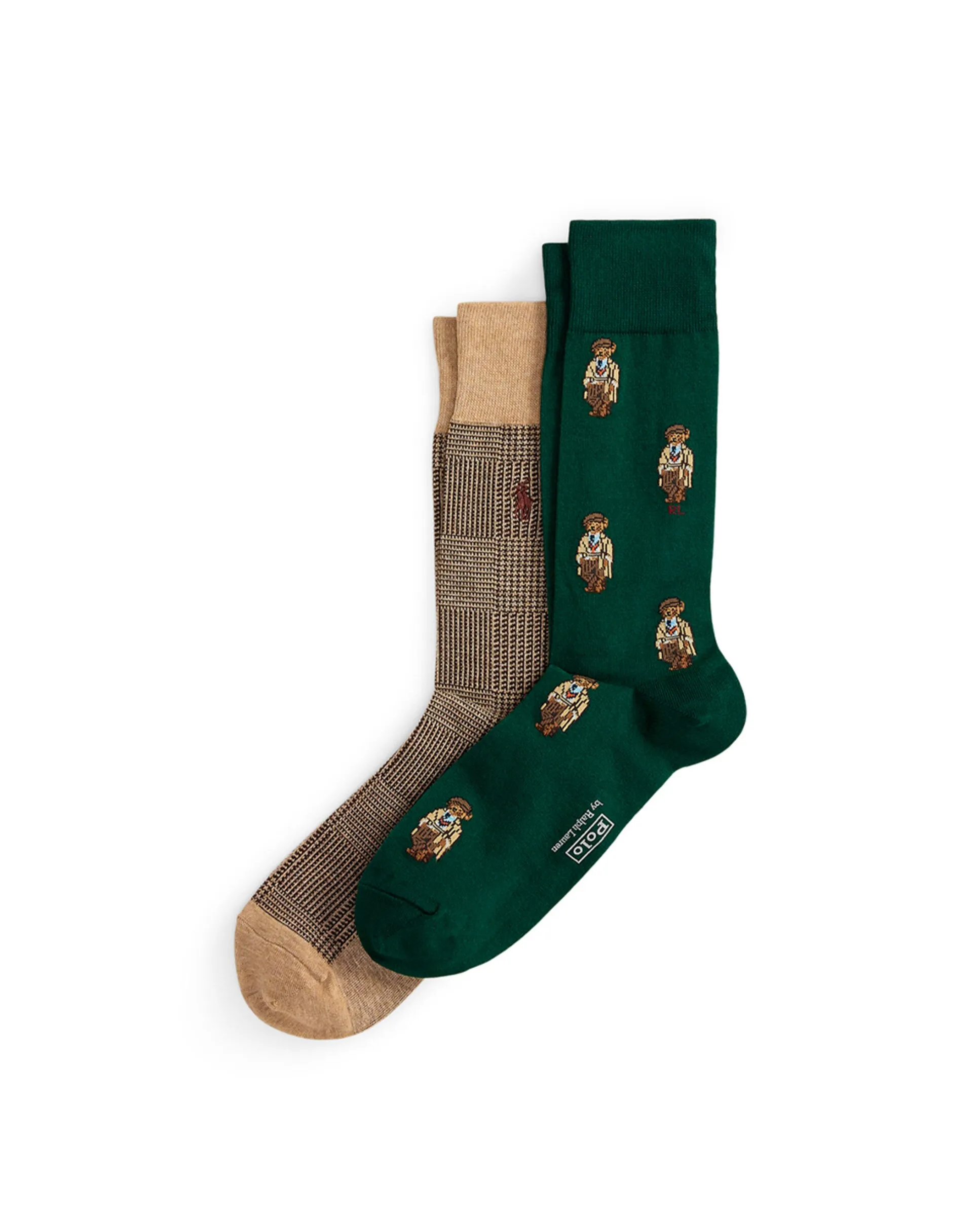 

Набор из 2 пар коротких мужских носки с узором Polo Ralph Lauren, мультиколор