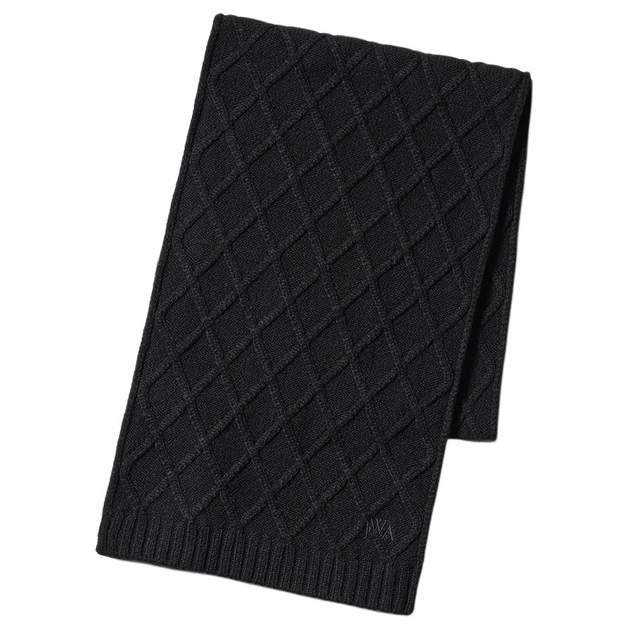 

UNIQLO Акриловый вязаный шарф унисекс разноцветный, Black