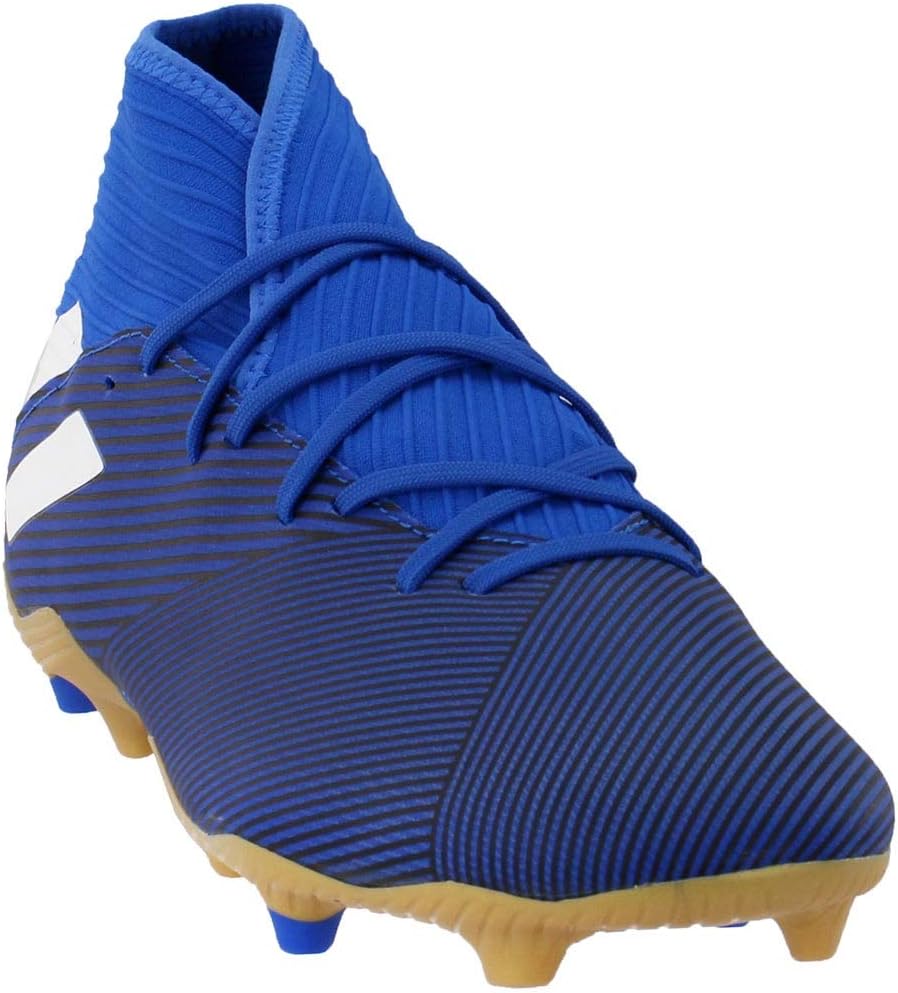 Футбольные бутсы Adidas Men's Nemeziz 19.3 для твердого грунта, синий/белый/черный — фото 3
