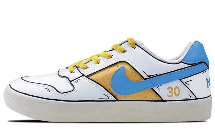 

Кроссовки Nike SB Delta Skateboard Shoes Unisex Low-Top White Yellow/Blue