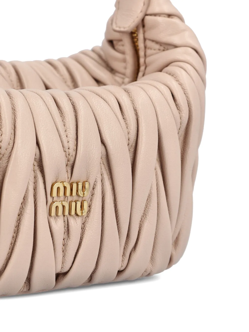 Мини-сумка из стеганой кожи Miu Miu, розовый — фото 4