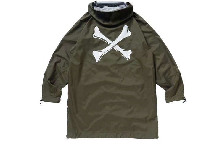 

WTAPS Парка с логотипом "Крест и кости", Green