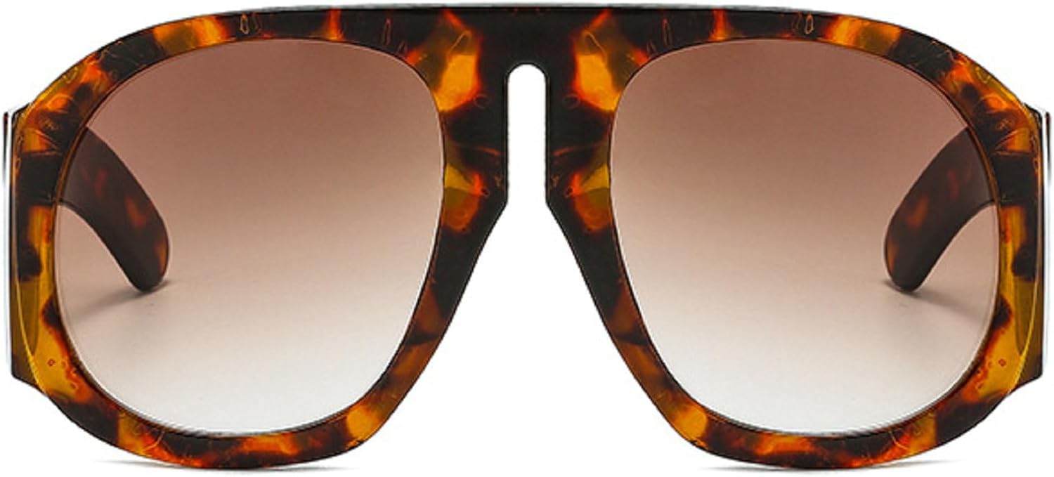 

Круглые солнцезащитные очки Y2k для женщин, винтажные большие очки с широкими дужками для мужчин, солнцезащитные очки-щитки для вождения, сексуальные женские солнцезащитные очки mincl, Leopard