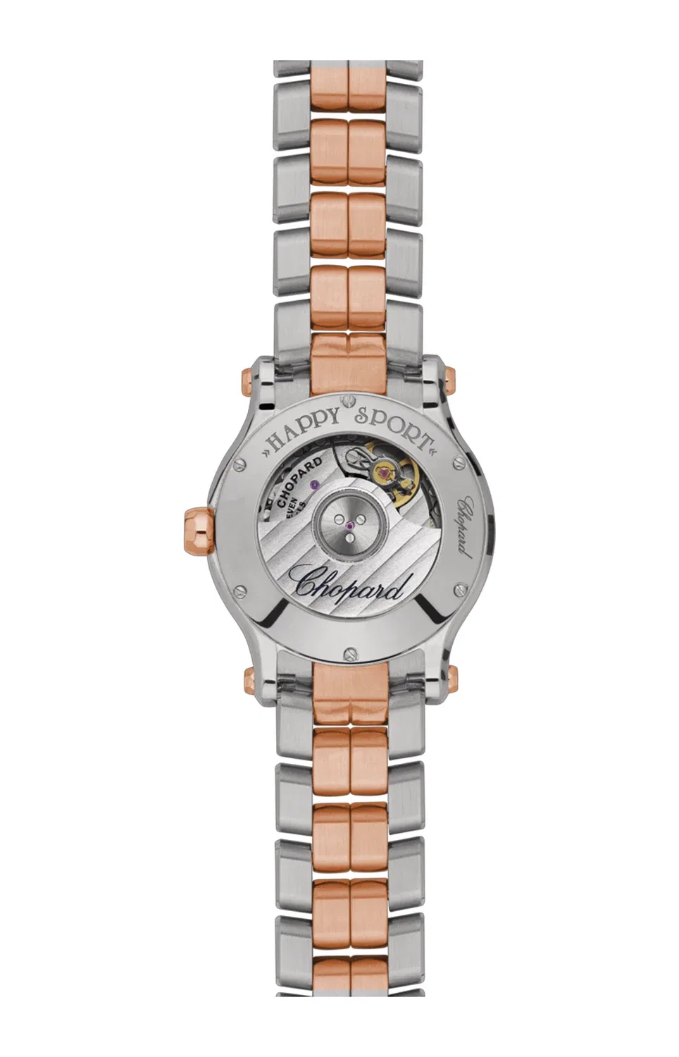 Happy Sport 30 мм, автоматические, этическое розовое золото, сталь - 278573 CHOPARD, серебряный — фото 2