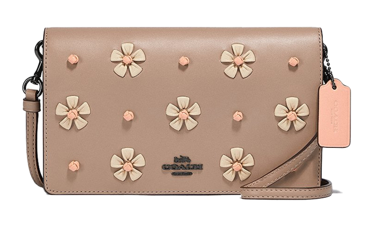

COACH Кожаная сумка через плечо Хейден малого размера женская коричневая розовая