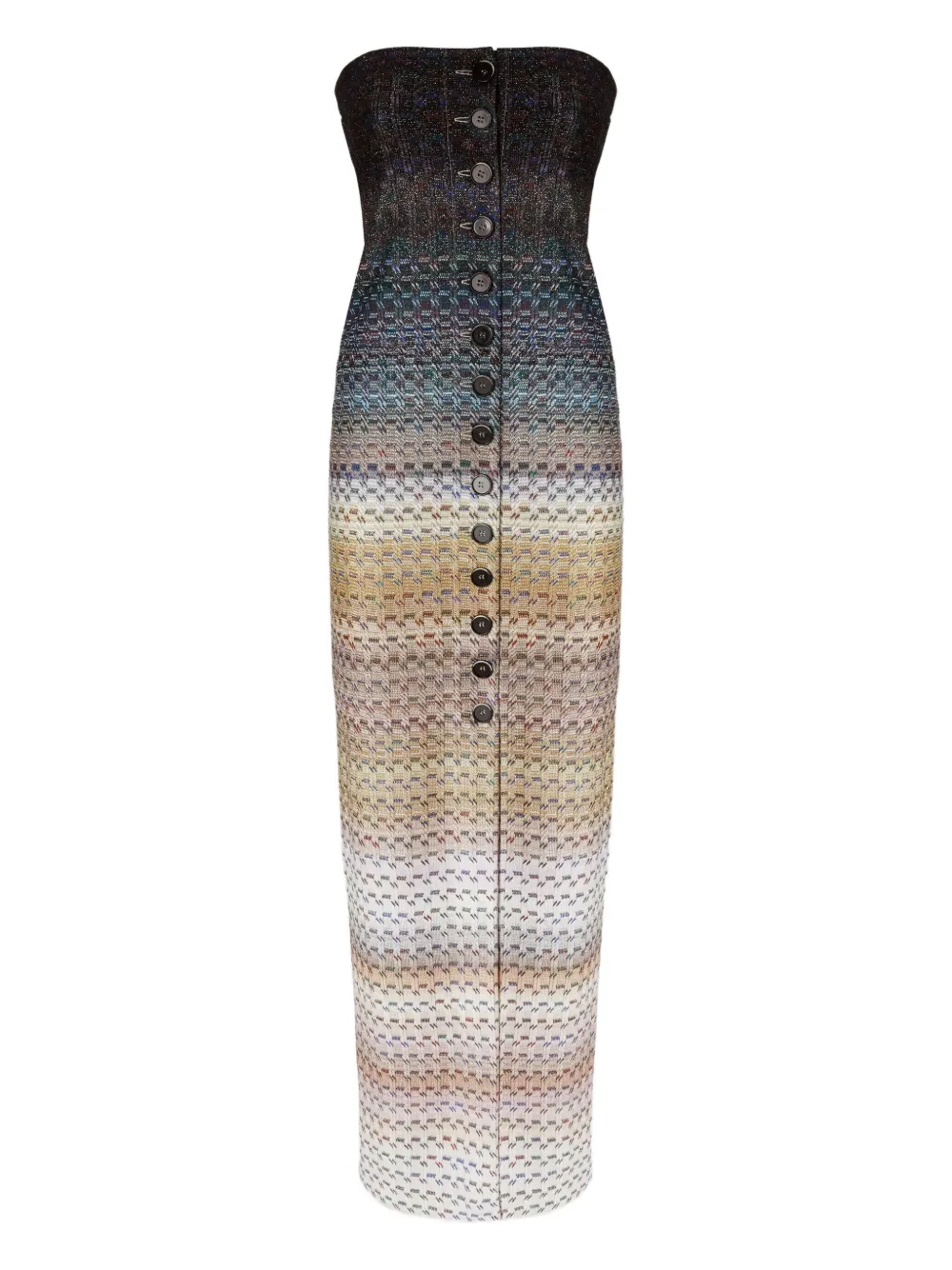 

Платье макси на пуговицах Missoni, серый