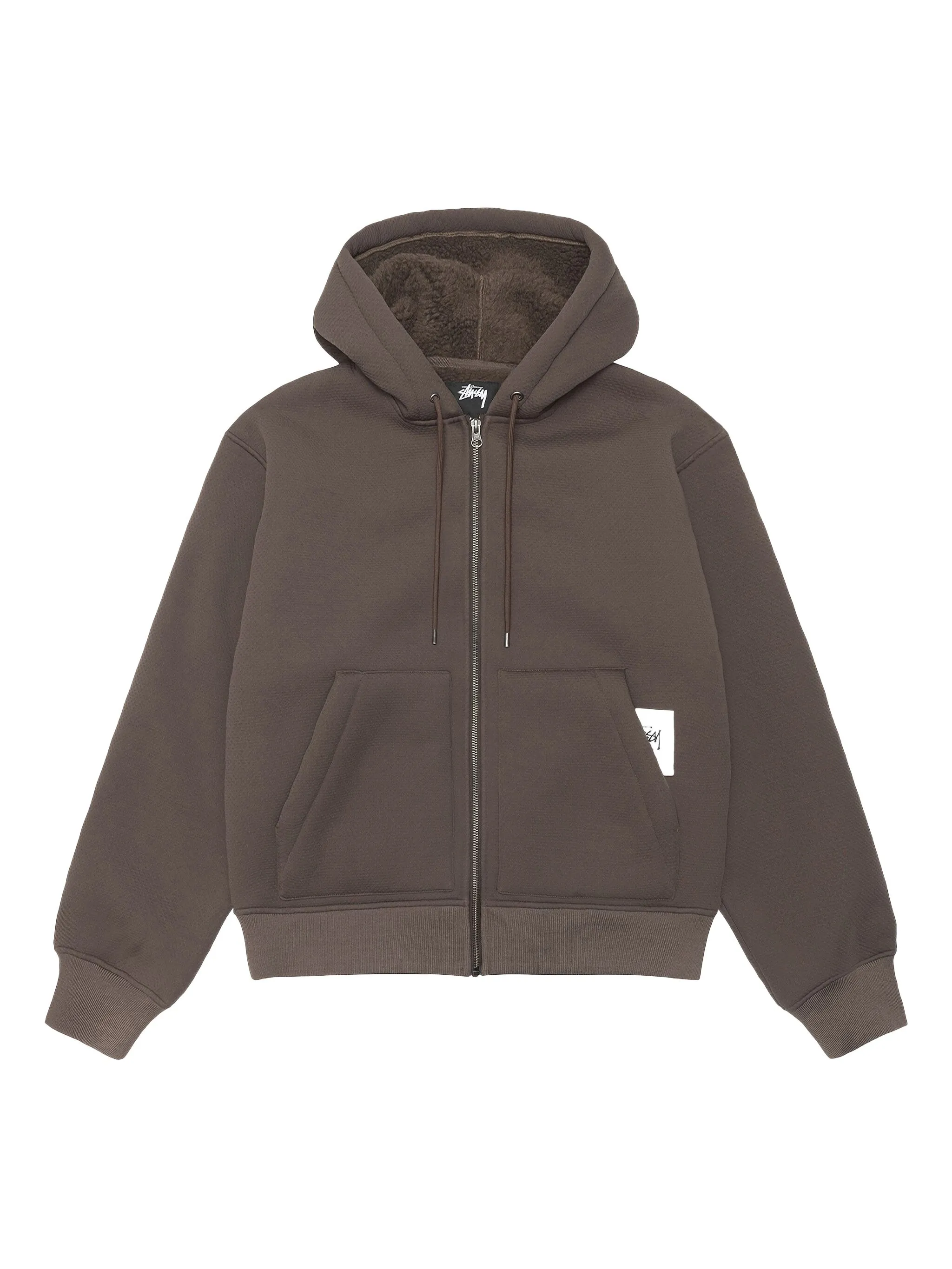 

Худи на молнии Stüssy, коричневый