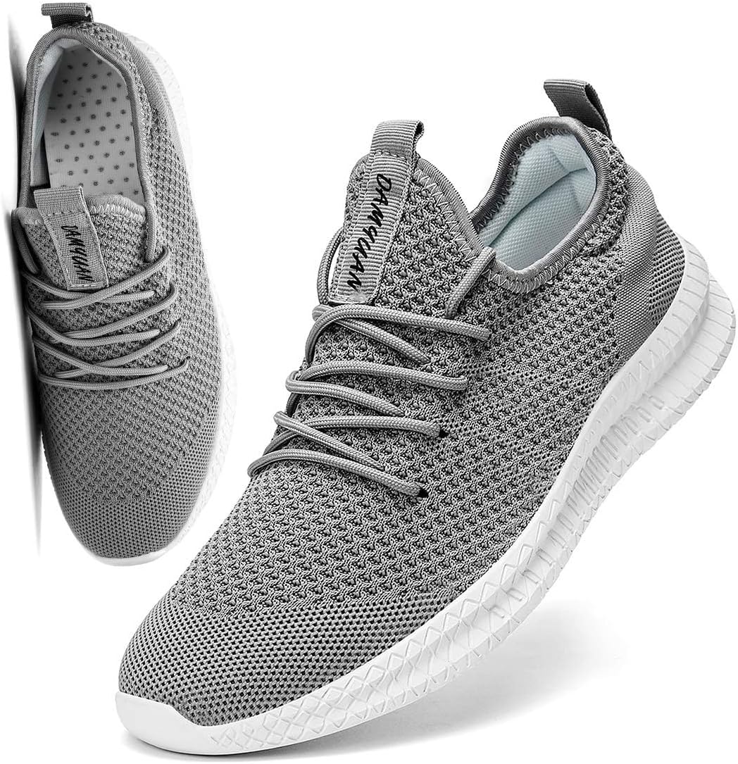 

Мужские кроссовки FUJEAK для бега, повседневные дышащие прогулочные обувь, спортивные кроссовки для тренажерного зала и тенниса, слипоны, удобные и легкие, серый