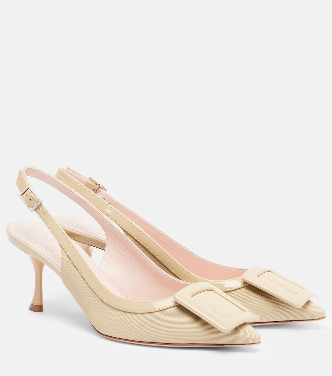 Viv' In The City 65 босоножки на шпильке с ремешком Roger Vivier, Beige And Canapa Chiaro