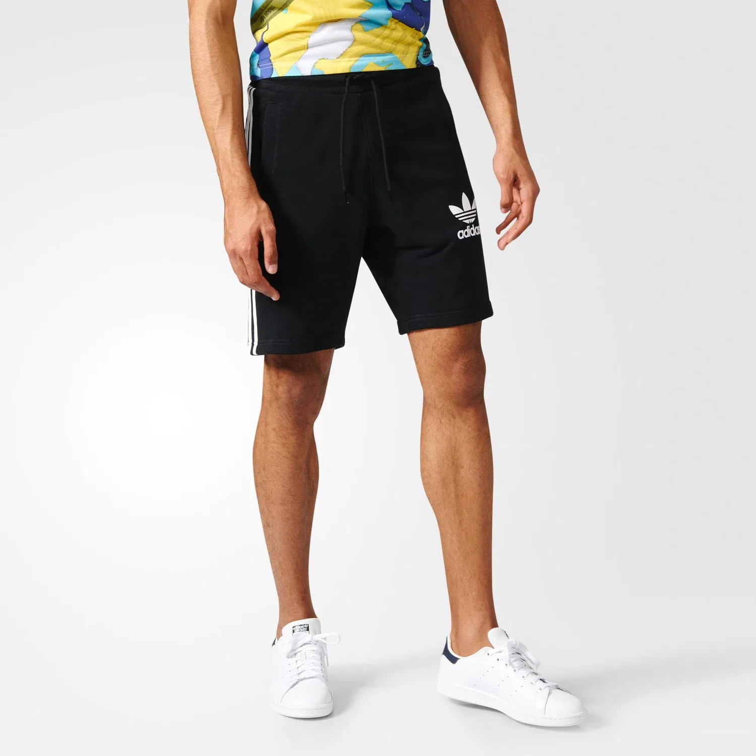 Шорты повседневные FOUNDATION для мужчин, черные Adidas Originals, Black — фото 4