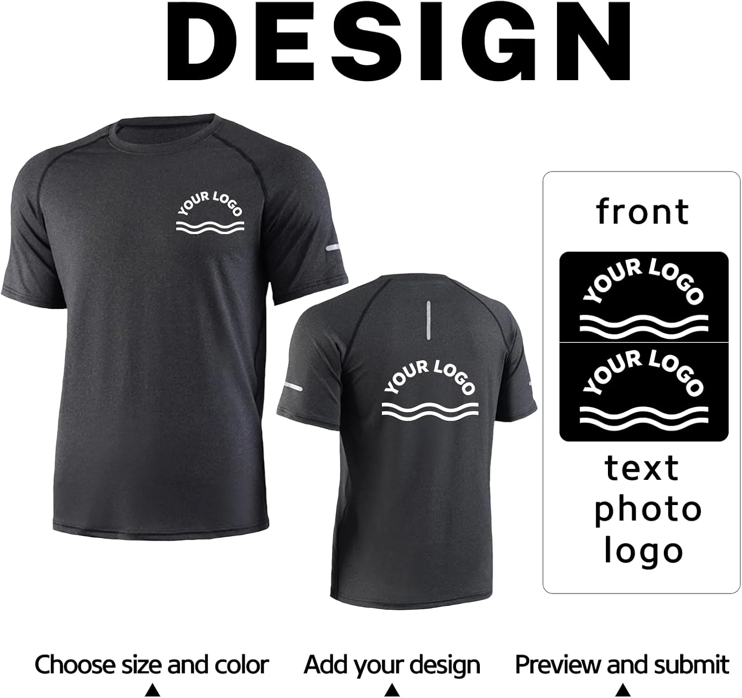 Футболка для тренировок Customized с логотипом, быстросохнущая — фото 4