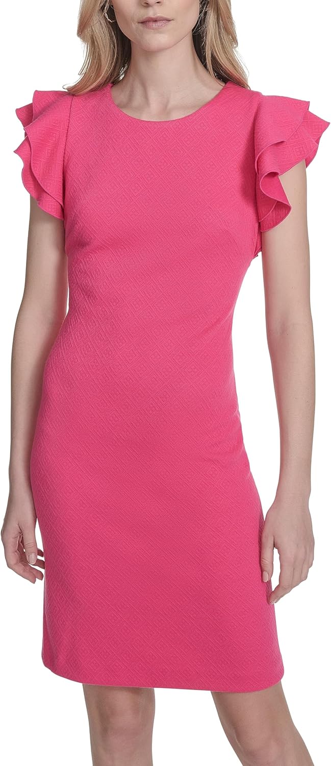 Женское стеганое мини-платье Tommy Hilfiger, Hot Pink