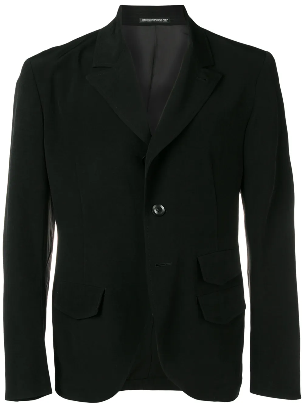 Креповый блейзер Yohji Yamamoto, черный