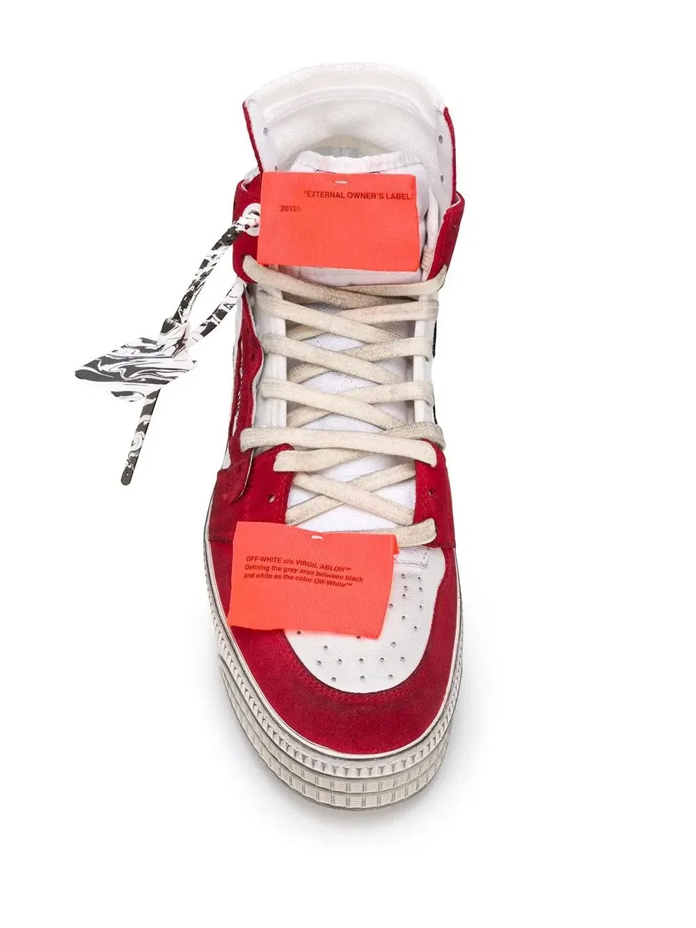 Высокие кеды Off Court Off-White, красный — фото 4