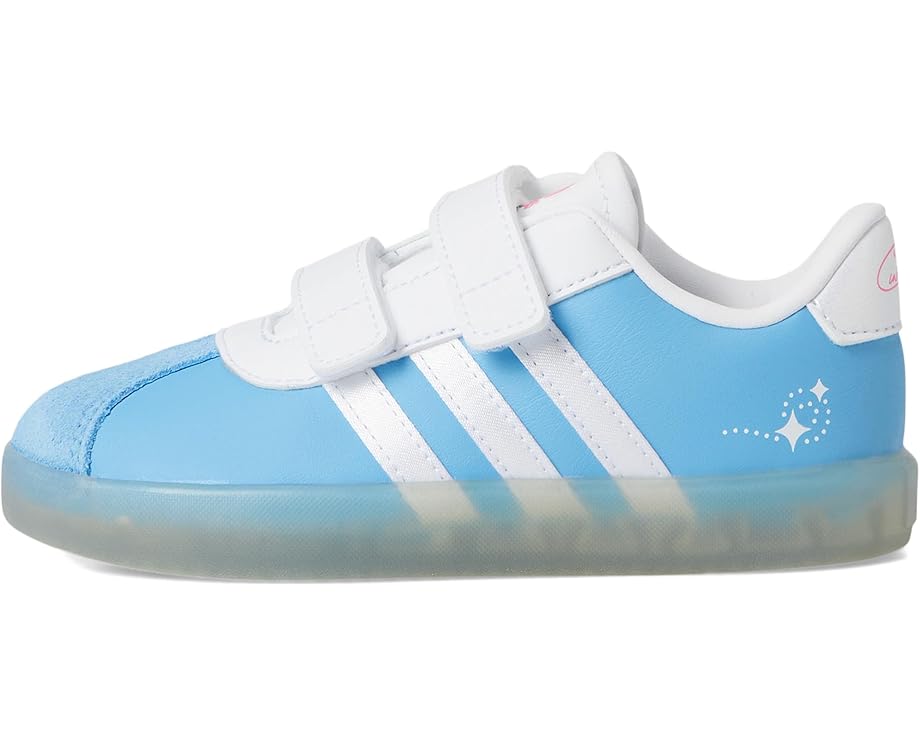 Кроссовки adidas Kids VL Court 3.0 Velcro Straps Shoes, цвет Semi Blue Burst/White/Lucid Pink — фото 4