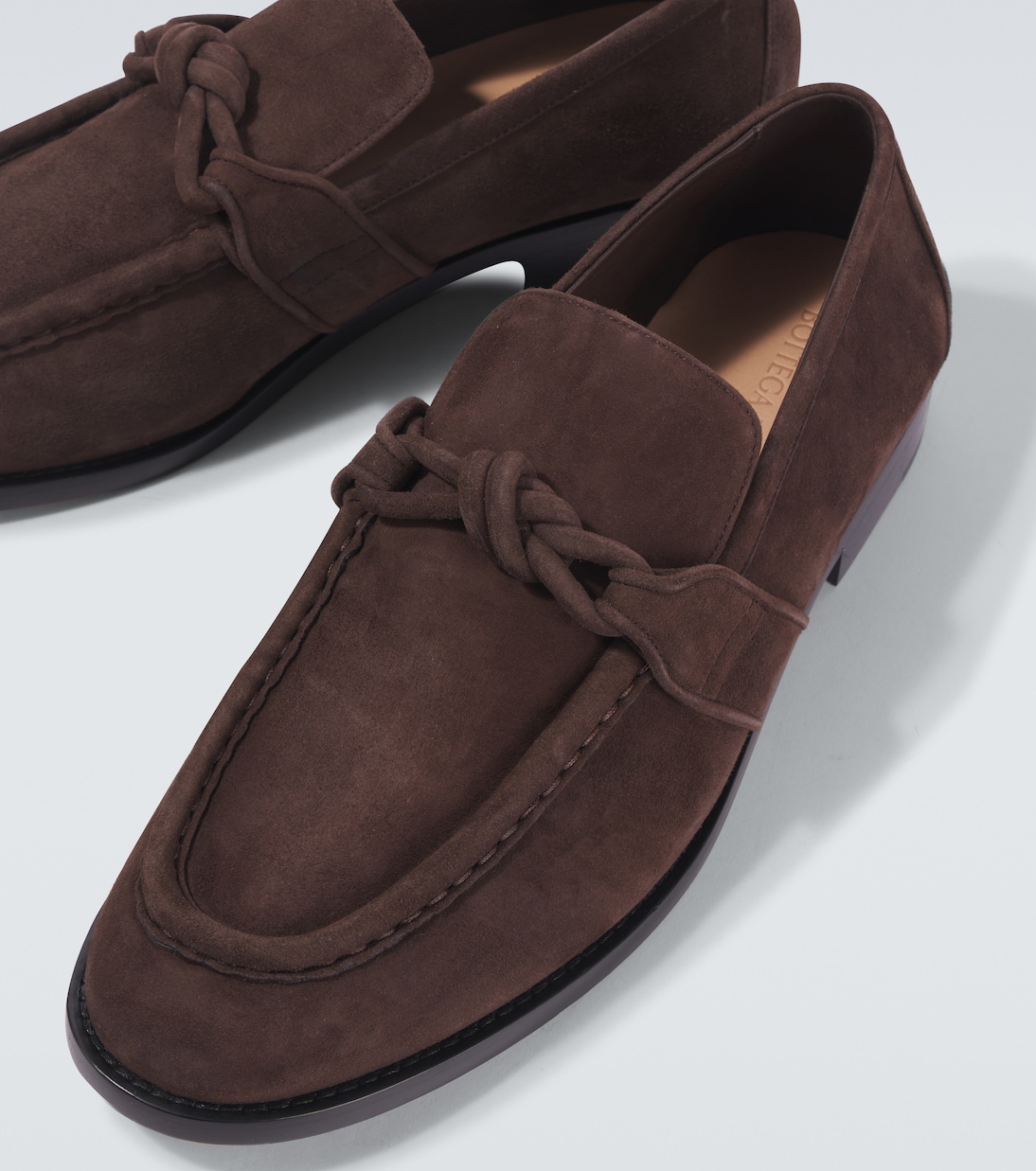 Лоферы из замши Astaire Knot Bottega Veneta, Fondant — фото 3