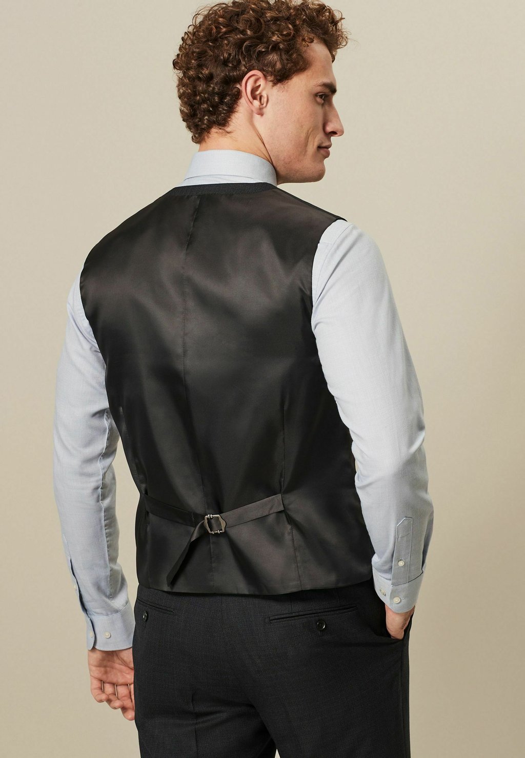 

Элегантный жилет TEXTURED REGULAR FIT Next, синий