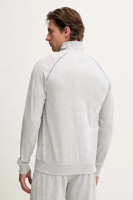 Толстовка на молнии из мягкого хлопка Mix&Match Jacket Z BOSS, серый — фото 3