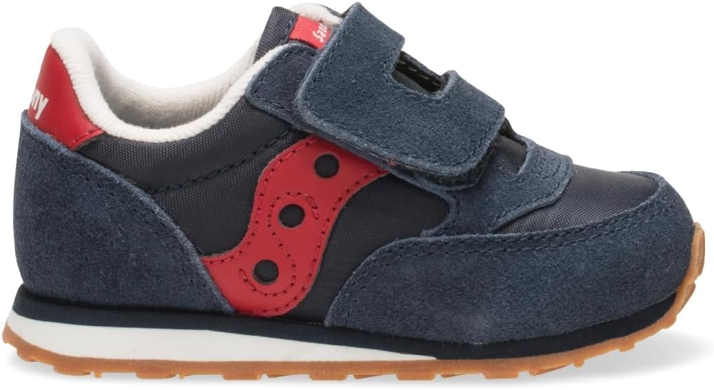 Кроссовки Saucony Unisex-Child Originals Jazz на липучке (для малышей/детей младшего возраста), красный/синий/темно-синий — фото 2