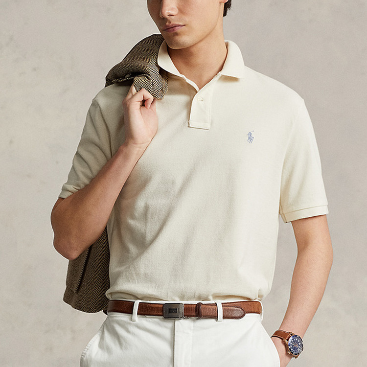 Футболка поло мужская белая Polo Ralph Lauren — фото 3