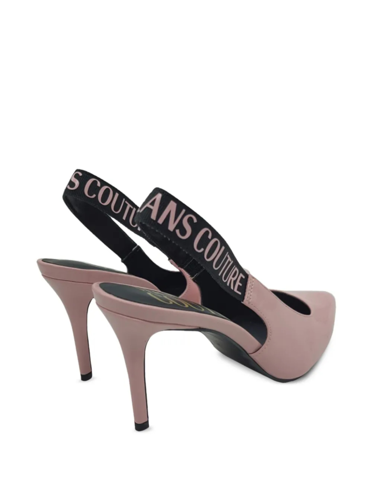 Versace Jeans Couture туфли с ремешком на пятке и логотипом, розовый — фото 3