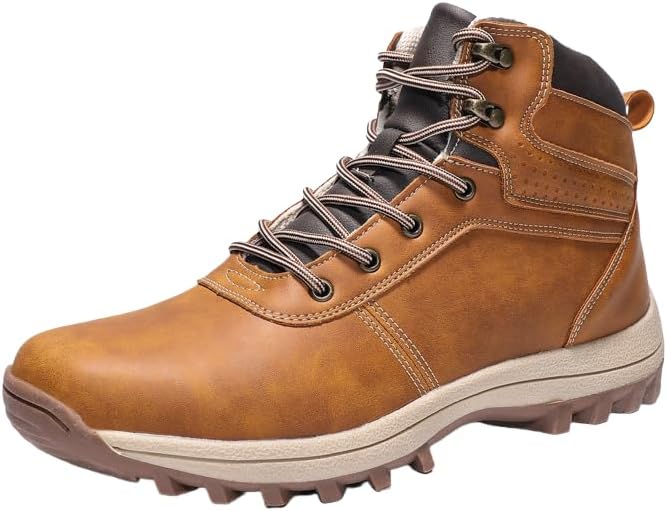 

Мужские ботинки с шнуровкой, вседорожное сцепление, для фермы, улицы и повседневной носки, прочные и легкие, мотоциклетные грузовые ботинки для мужчин, подходят для всех сезонов Hhhchpm, коричневый