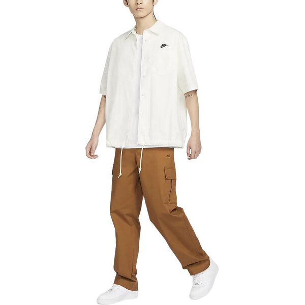 Рубашка club short sleeve oxford button-down shirt asia sizing 'sail' Nike, мультиколор — фото 3