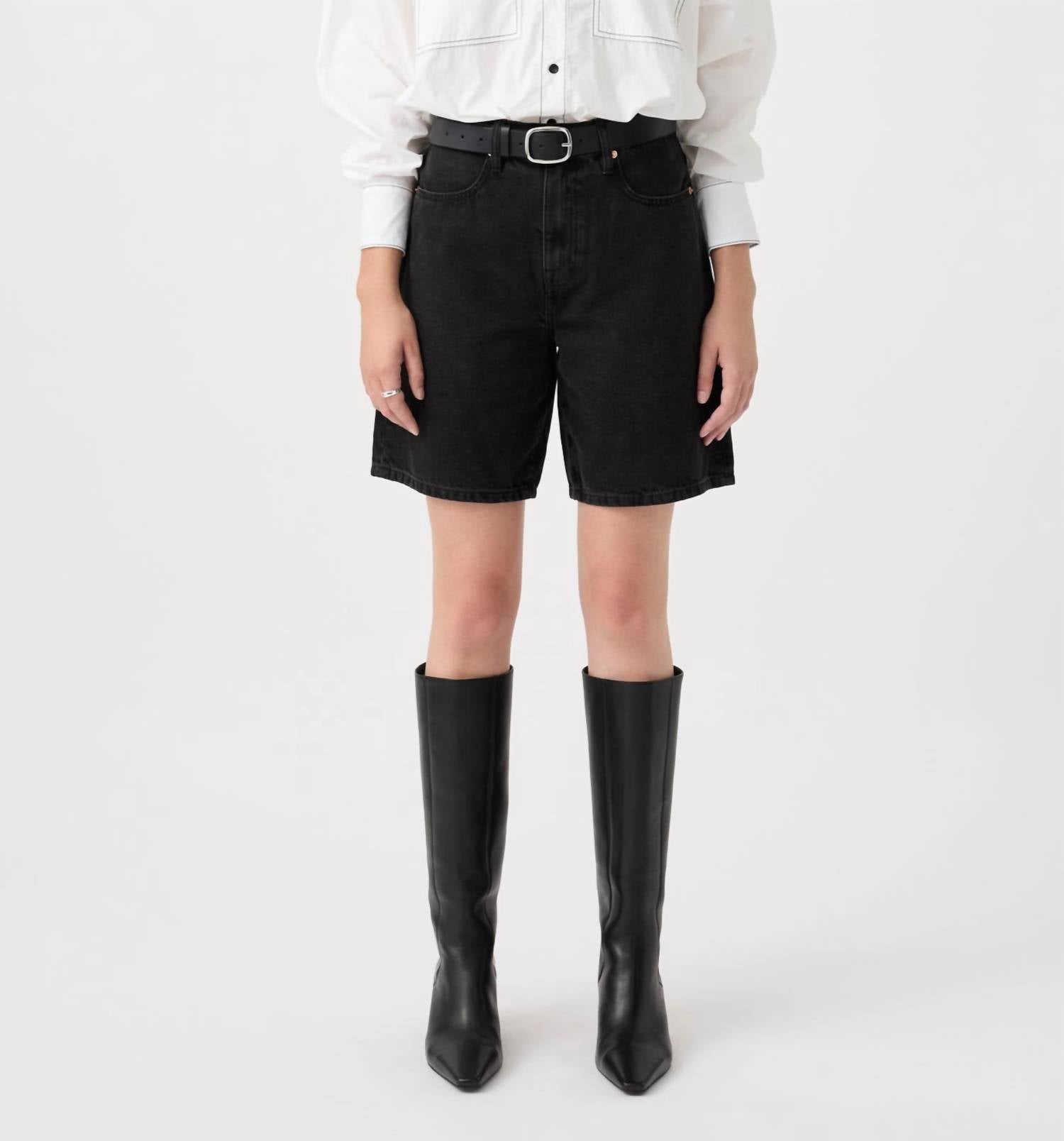 

Укороченные шорты Harry High в черном цвете Outland Denim, черный