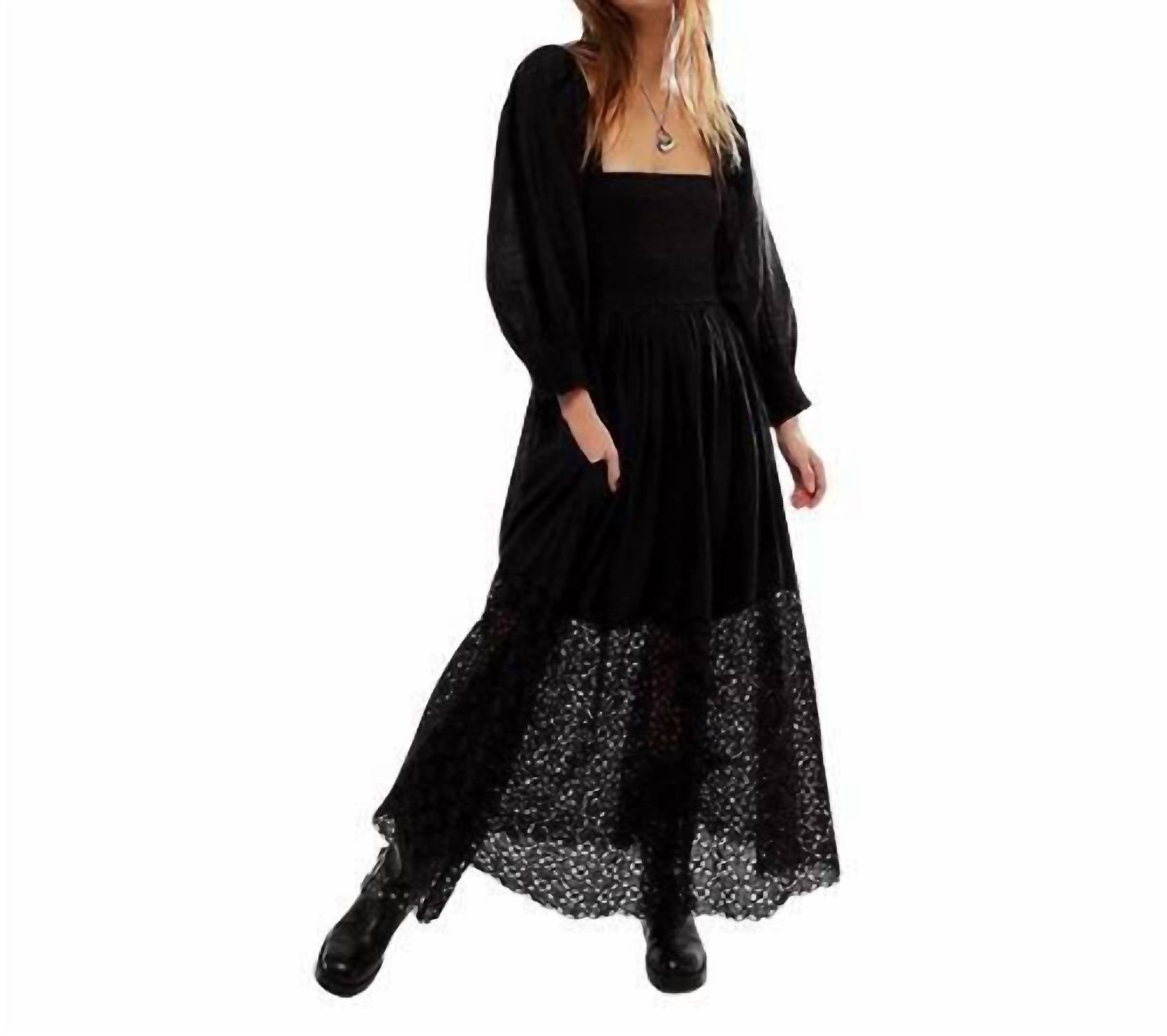 

Платье миди Perfect Storm черного цвета Free People