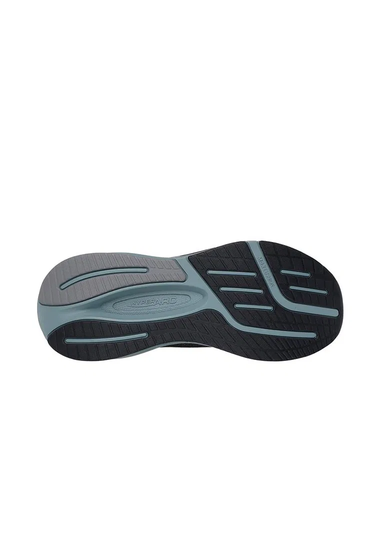 Кроссовки мужские с амортизацией, модель Go Walk Max Cush Arch Fit, Skechers, черный/зеленый — фото 4