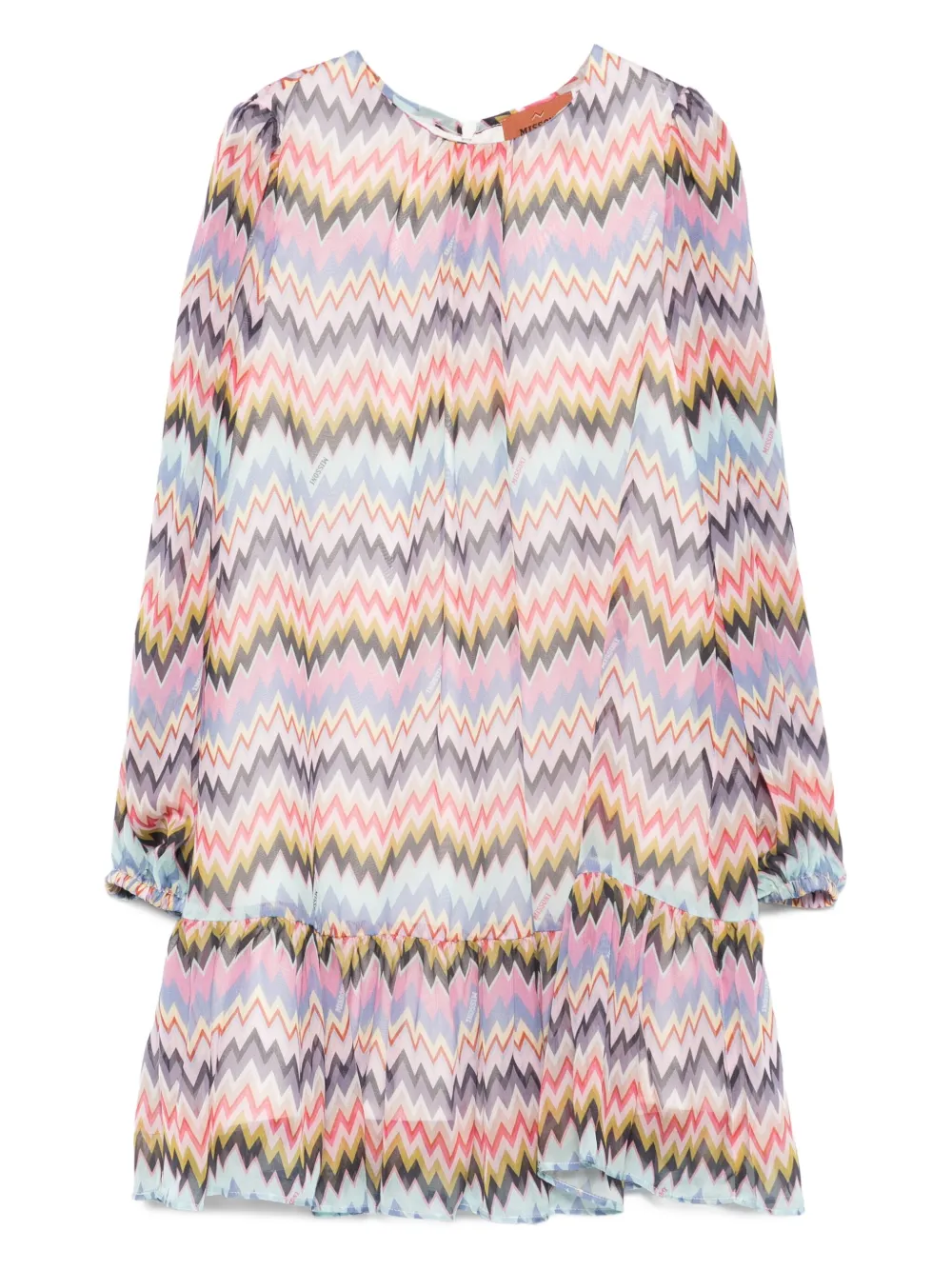 

Платье с узором зигзаг Missoni Kids, розовый