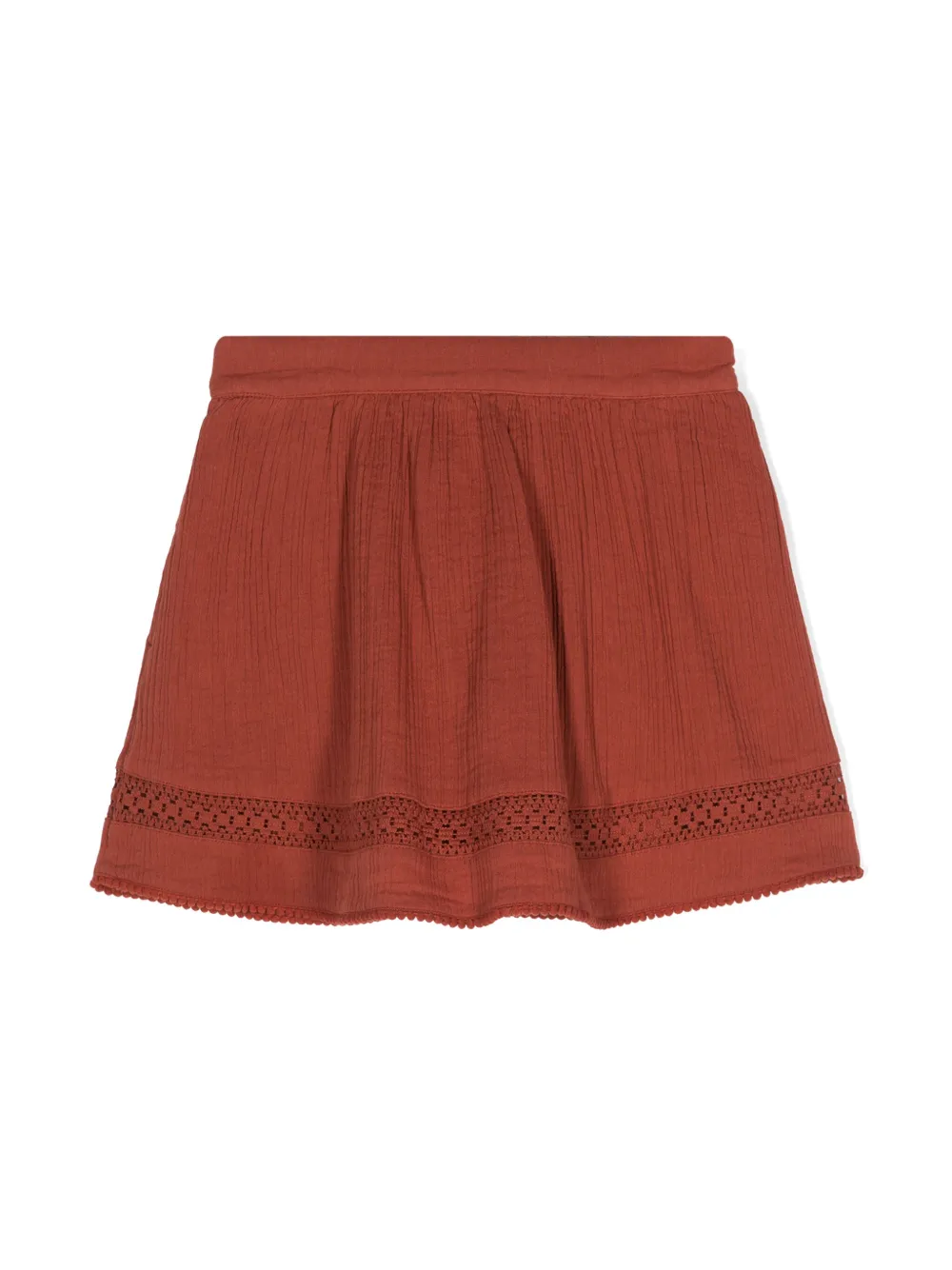

Плиссированная юбка со вставкой в технике кроше Scotch & Soda, коричневый