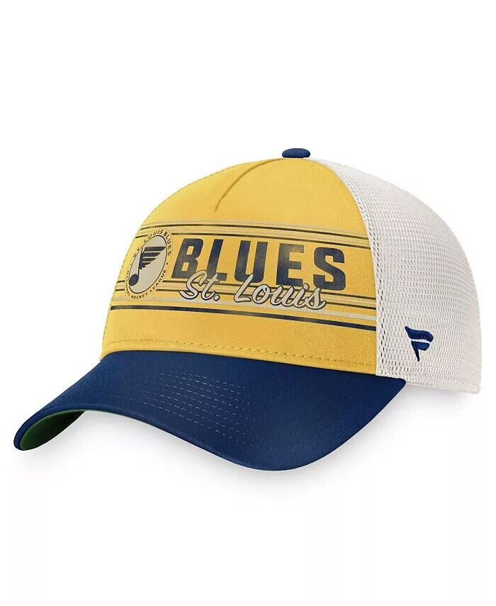 

Мужская кепка Snapback True Classic Retro Trucker Snapback золотого и королевского цвета St. Louis Blues Fanatics