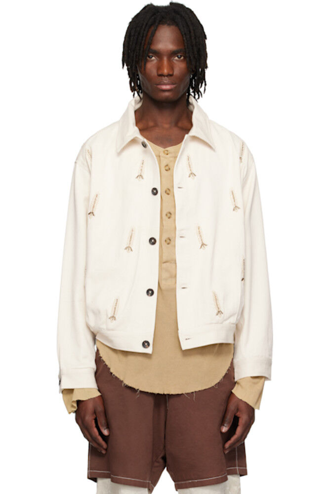 

Плиссированная куртка цвета «Off-White» Kartik Research