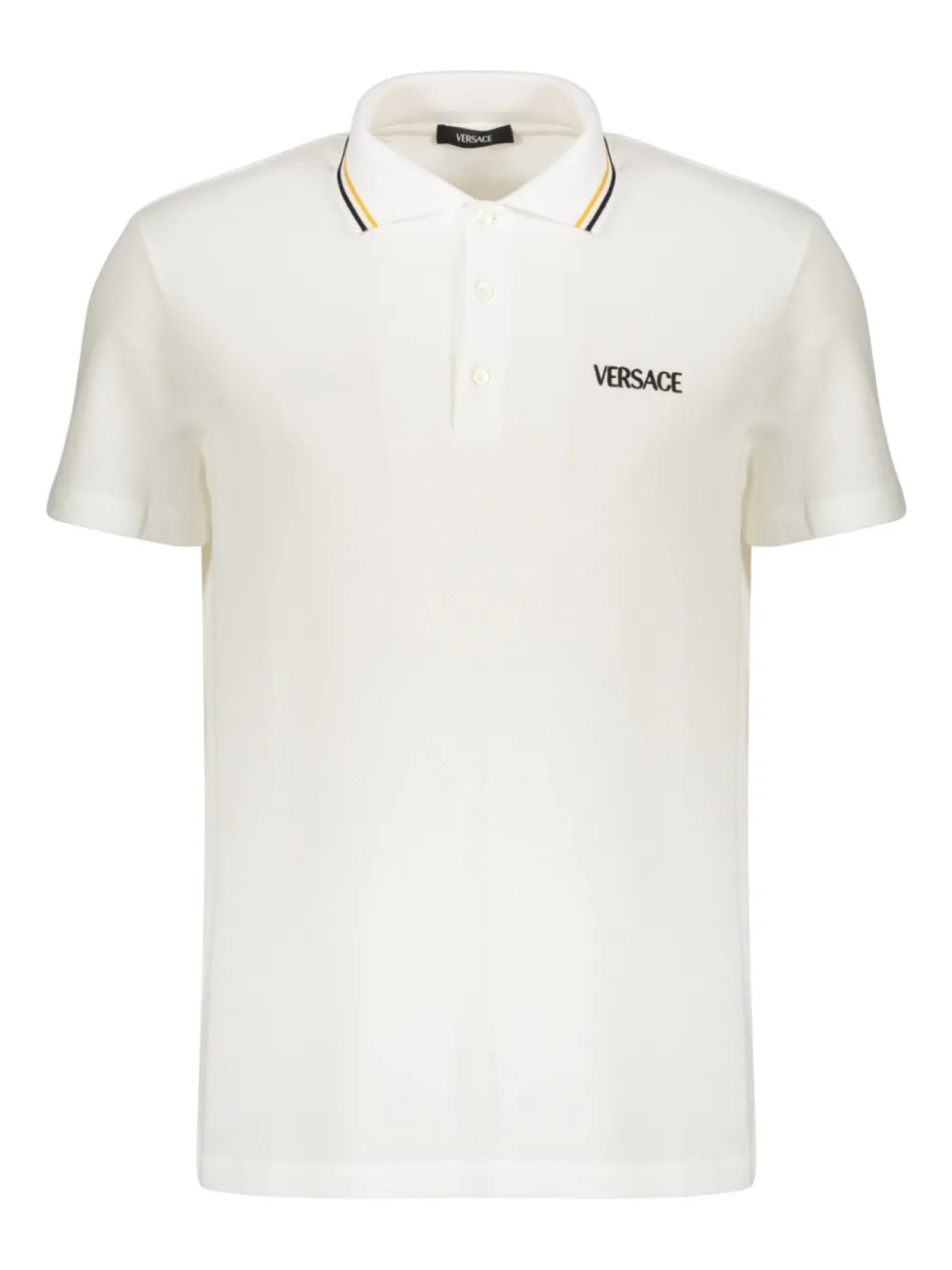 

Рубашка-поло из хлопка с коротким рукавом Versace, белый