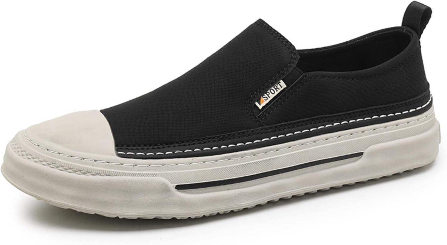 

Мужские лоферы с округлым носком - мягкие плоские туфли - удобный повседневный стиль - подходят для ходьбы, работы, поездок и ношения как повседневная обувь при вождении Houdbdol, черный