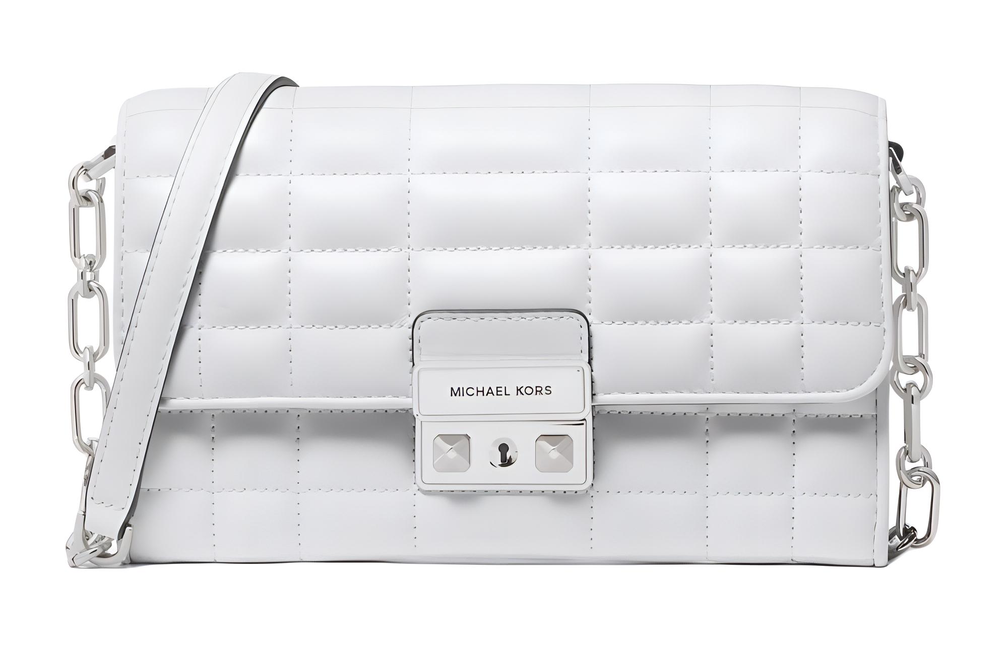 

Сумка через плечо из овчины большая женская белая MICHAEL KORS