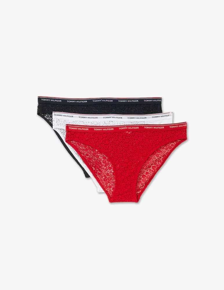 

Комплект бикини-слип с кружевом, 3 шт Tommy Hilfiger, мультиколор