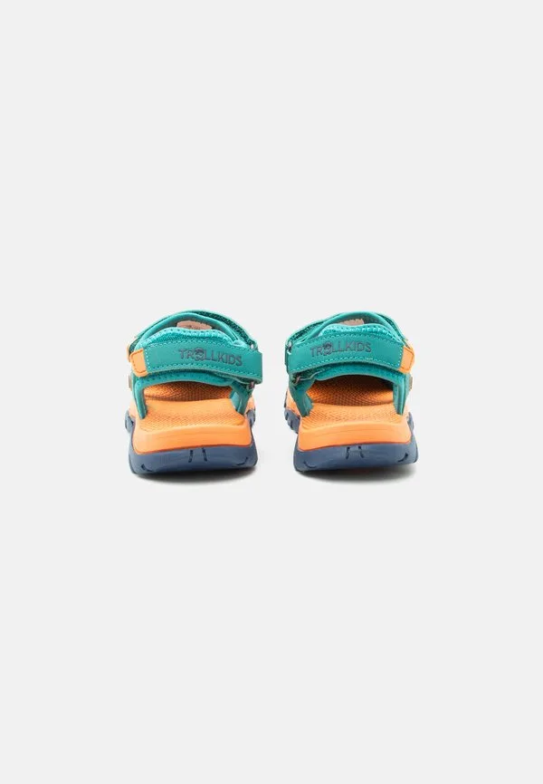 Сандалии для ходьбы stavanger Trollkids, Sea Green/Sahara Sunset/Madeira Blue — фото 3