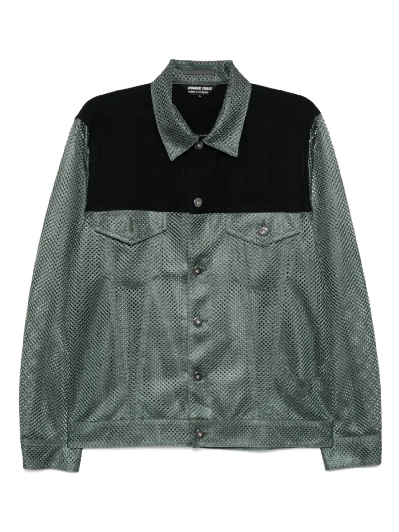 

Куртка-рубашка из сетки Comme des Garçons Homme Deux, зеленый