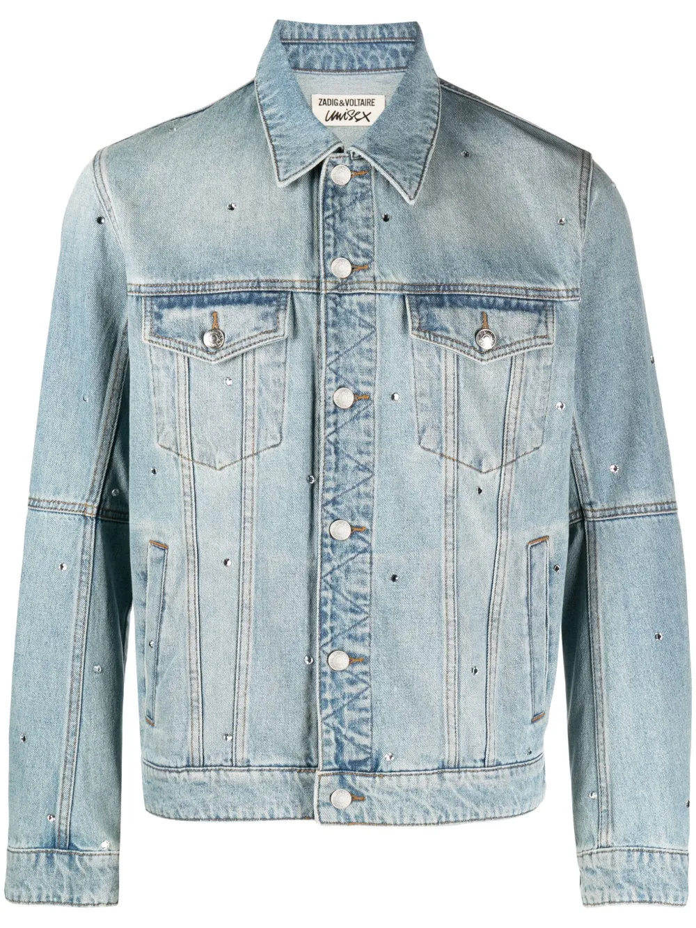 

Джинсовая куртка Kasy с косым воротником Zadig&Voltaire, синий