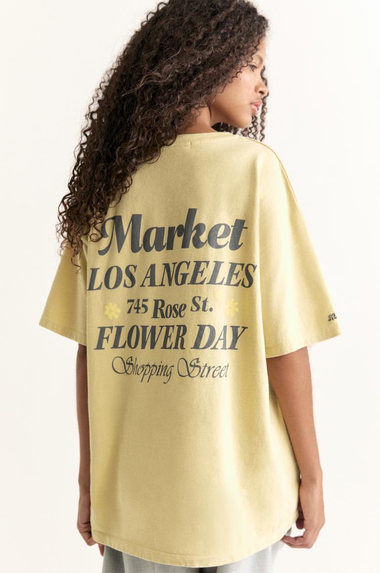 

Футболка Лос-Анджелеса Pull And Bear, зеленый