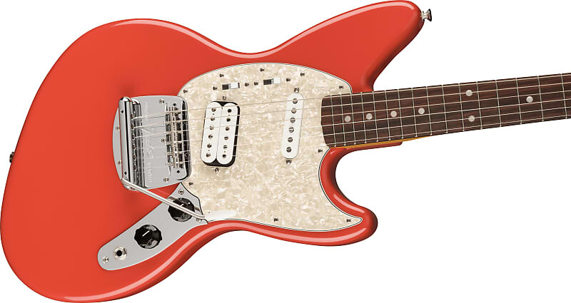 

Электрогитара Fender Kurt Cobain Jag-Stang Electric Guitar, Rosewood Fingerboard, Fiesta Red, W/Deluxe Gig Bag