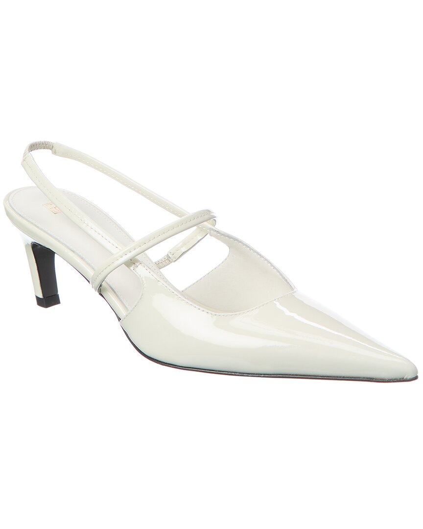 TOTEME Logo Patent Slingback Pump, белый