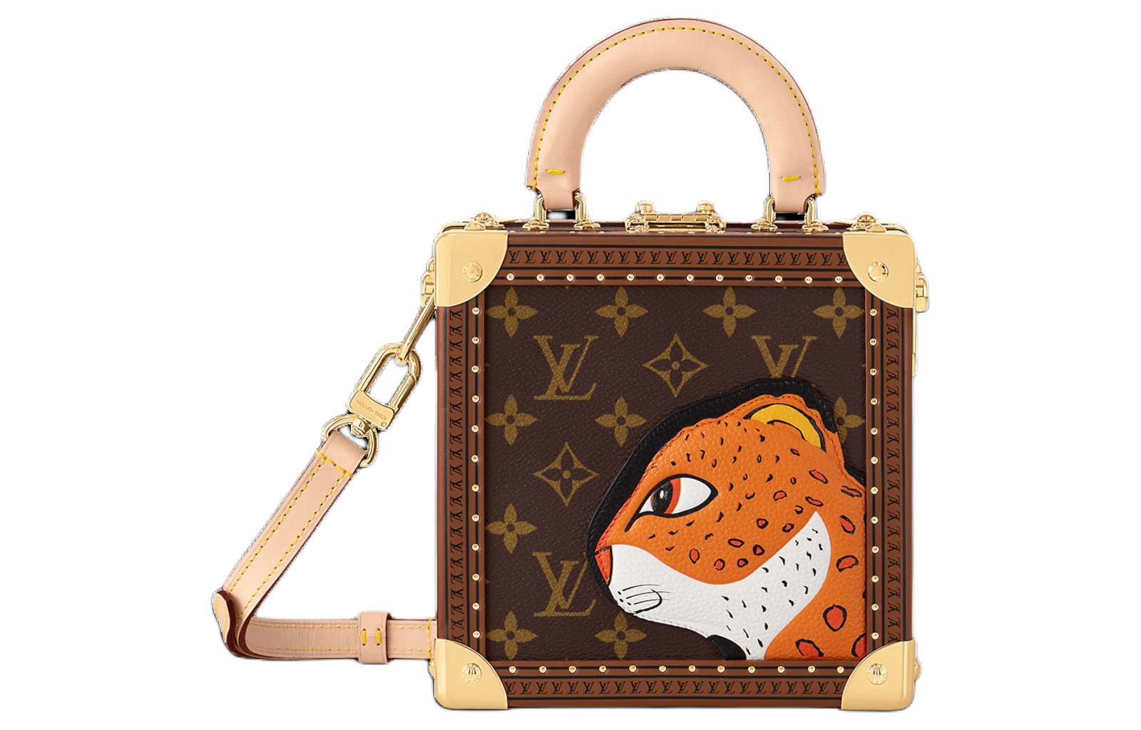 

LOUIS VUITTON Сумка-мессенджер из квадратной ткани Sun Yitian Collaboration, сумка через плечо, женская, коричневого цвета